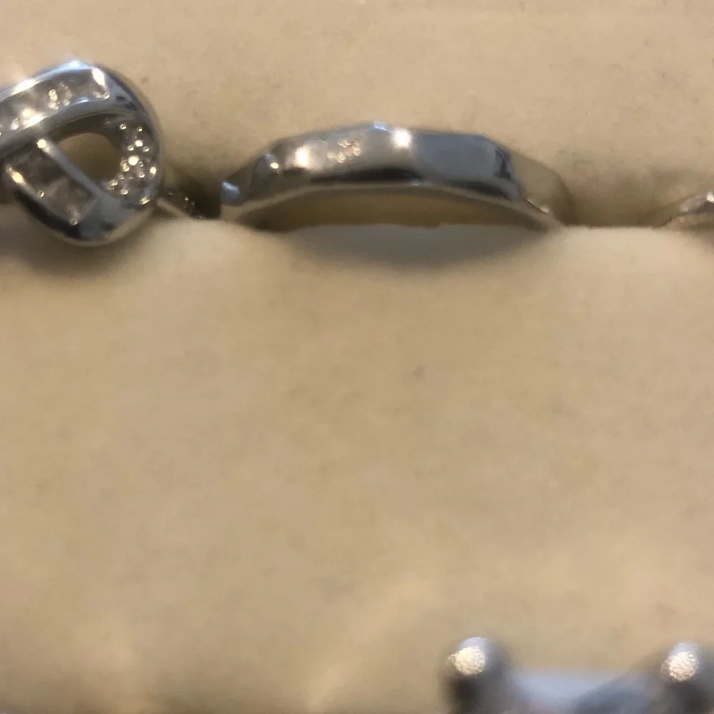 Silver Ring CZ Gemstones